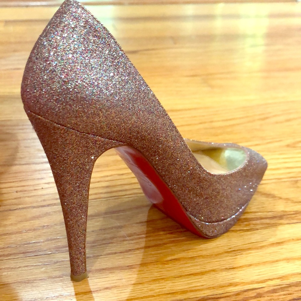 Christian Louboutin sparkle bridal pumps